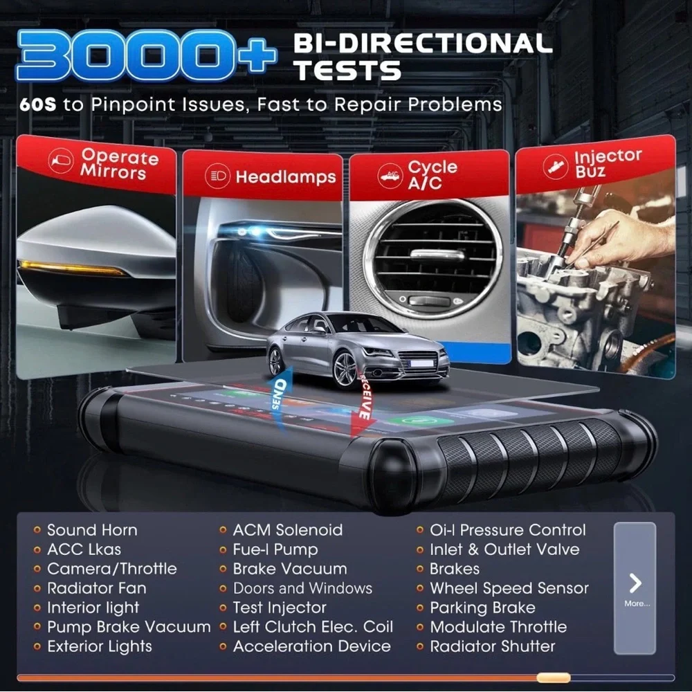 Autel MaxiCOM MK900-BT Full System Bidirectional OBD2 Scanner Tool AUTOVIN